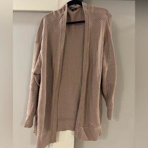 Express taupe perforated Women's cardigan